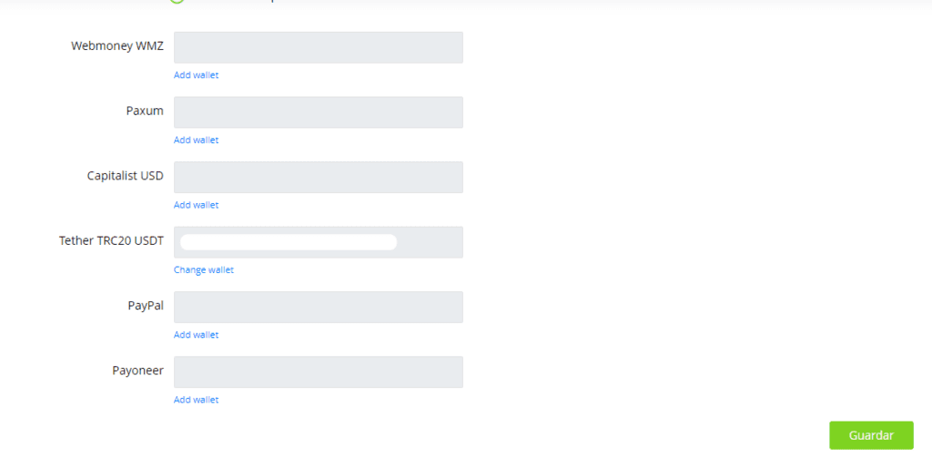 metodos de pago clickstar