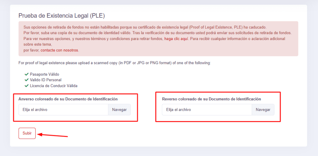 verificacion identidad hotforex