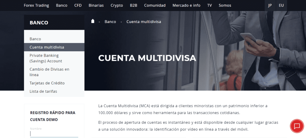 cuenta multidivisa mca dukascopy