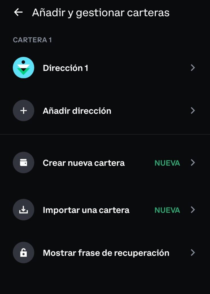 añadir nuevas billeteras coinbase wallet