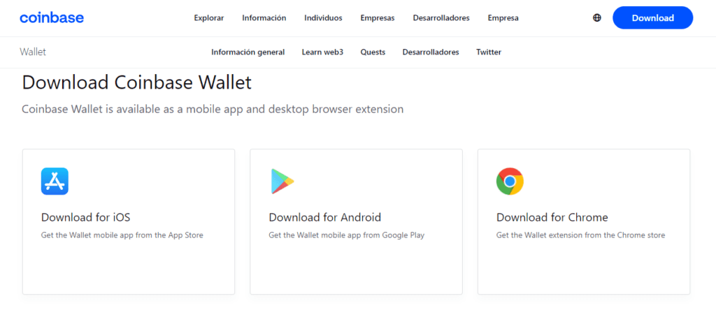 registro coinbase wallet paso 2