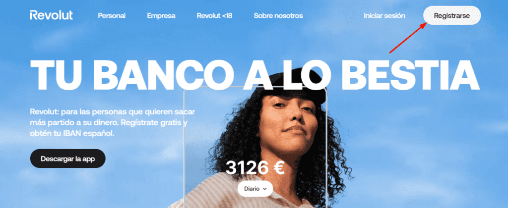 registro revolut paso 1