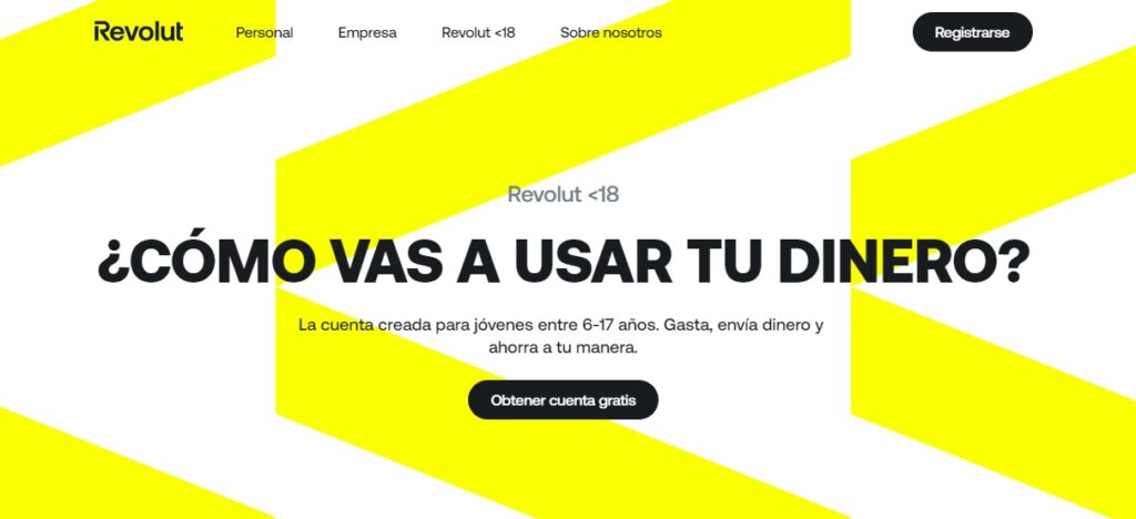 revolut para menores 18 años