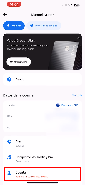 verificacion correo electronico revolut