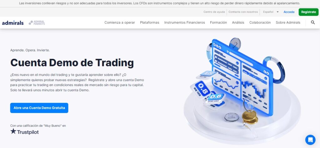 cuenta demo admirals