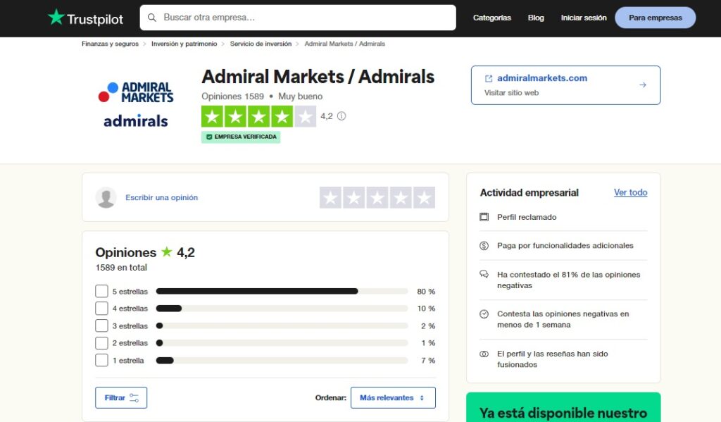 opiniones admiral markets