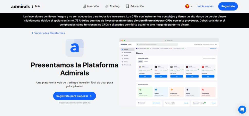plataforma admirals