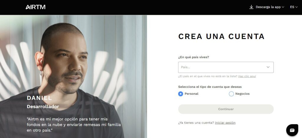 registro airtm paso 2