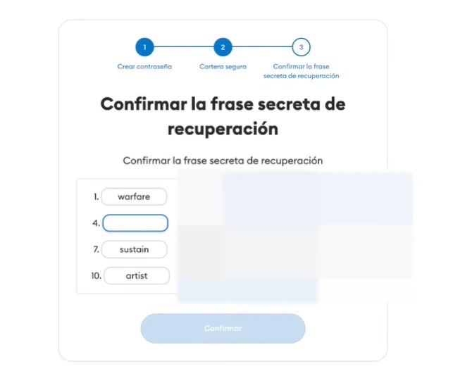 registro metamask paso 7