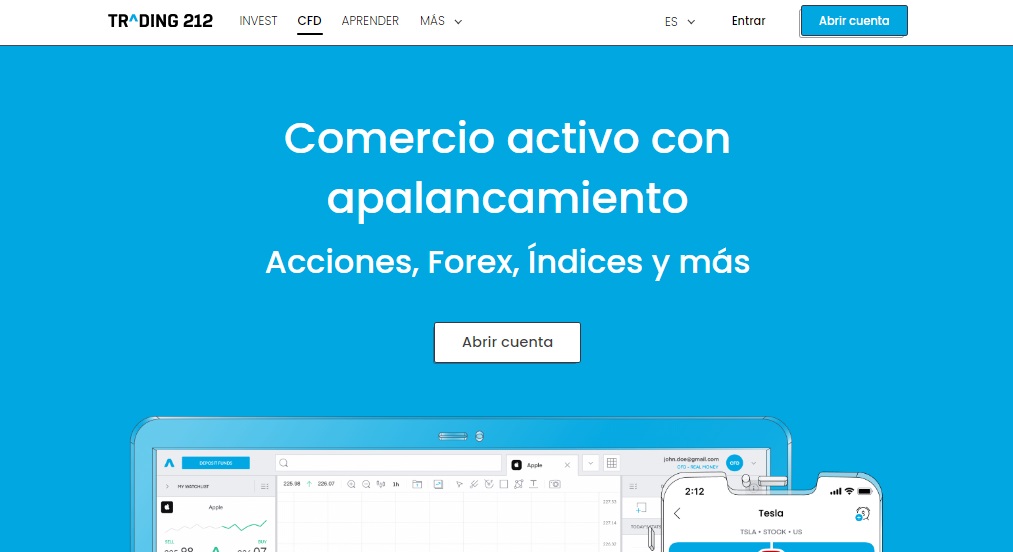 cuenta cfd trading 212