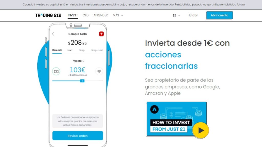 cuenta invest trading 212