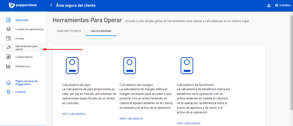 herramientas para operar pepperstone