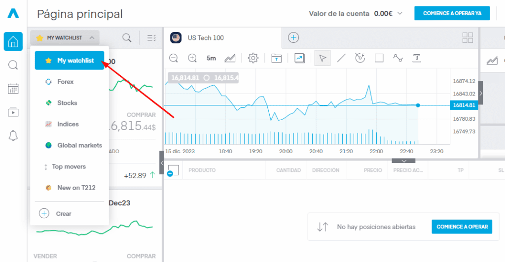 listas de seguimiento trading 212
