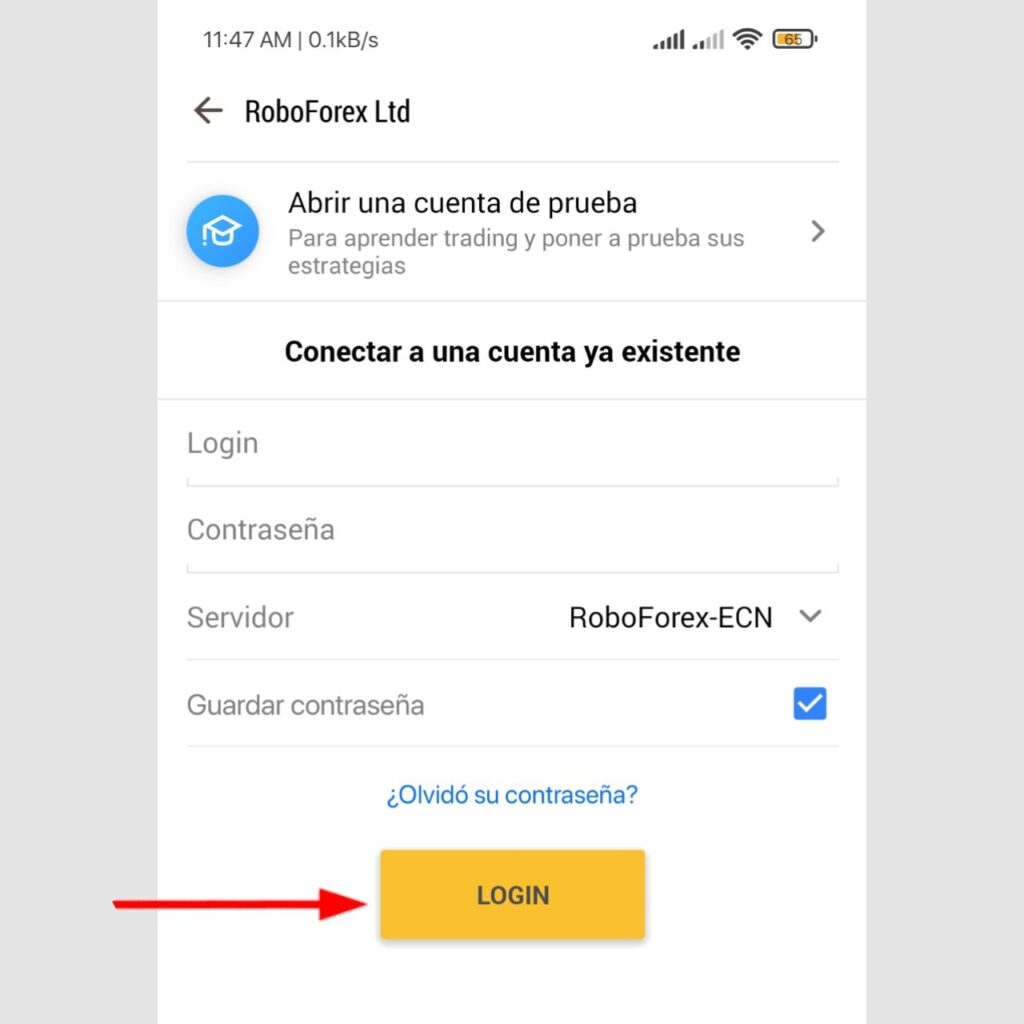 conectar copyfx metatrader android paso 3
