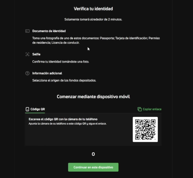 verificar identidad en quantfury
