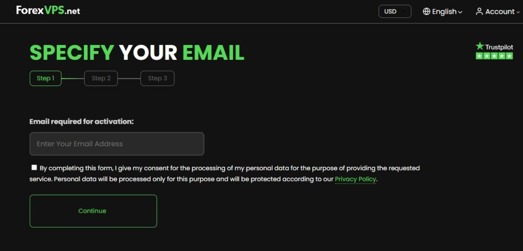 registro forexvps paso 3